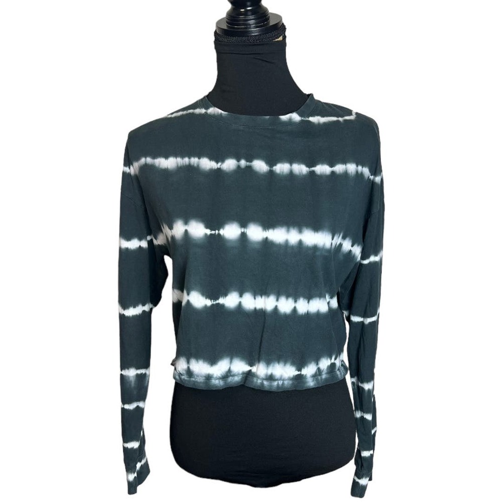 Adika Long Sleeve Oversized Crop Top Tie Dye XS